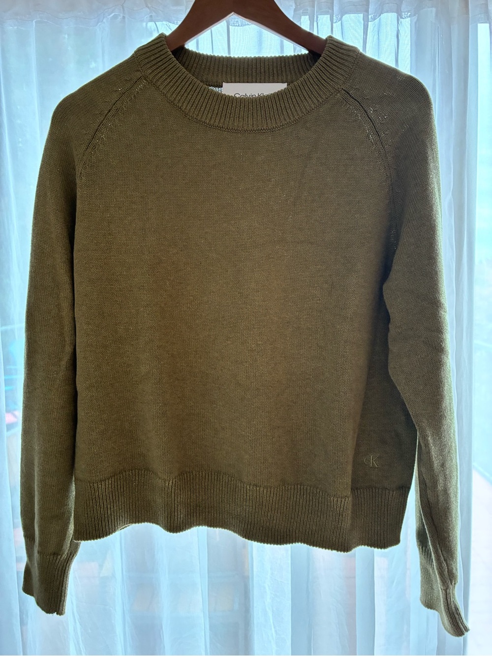 Calvin Klein Olive Green Crewneck Sweater